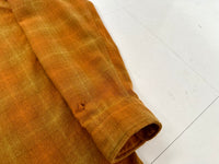 60s Woolshire Shadow Plaid Wool Loop Shirt M Orange