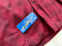 90s Deadstock Pendleton ShadowPlaid Board Shirt M Burgundy