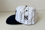 90s Newyork Yankees Pinstriped SnapBack White&Black