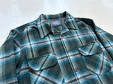 60s Pendleton ShadowPlaid Board Shirt XL Green