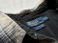 90s Polo Ralph Lauren Shadow Plaid Western Shirt XXL Black&White