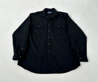 90s WHITFIRLD Wool L/S Shirt L Black