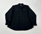 90s WHITFIRLD Wool L/S Shirt L Black