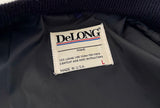 90s DeLONG Leather Varsity Jacket L Black
