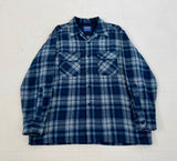90s PENDLETON Shadow Plaid Board shirt L DeepBlue