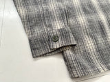 60s TOWNCRAFT Shadow Plaid Loop Wool Shirt L LightGray