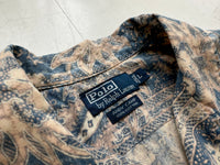90s Deadstock Polo Ralph Lauren ANDY CAMP Striped Paisley Loop Shirt L