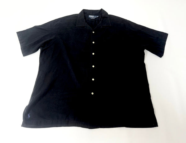 90s Polo Ralph Lauren CALDWELL Cotton Loop shirt XL Black