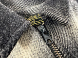 80s Eddie Bauer Shadow Plaid Wool Jacket XXL Black&White