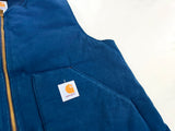 90s Carhartt Duck Vest XL V01 Navy