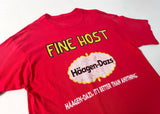 90s Haagen-Dazs Woodstock Tshirt L Red