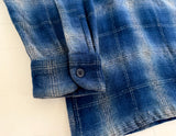 90s PENDLETON Shadow Plaid Board Shirt L Blue