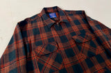 90s Pendleton Front Zip ShadowPlaid Jacket XL Black&Brown