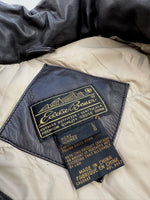 80s Eddie Bauer Leather Puffer Coat L