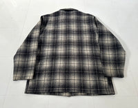 50s Merrill Woolens Shadow Plaid Wool Jacket Black&White