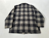 50s Merrill Woolens Shadow Plaid Wool Jacket Black&White