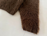 60s Alps Mohair Crewneck Sweater M DeepBrown
