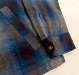 90s PENDLETON Shadow Plaid Zip Jacket M Blue