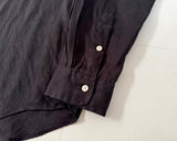 90s Polo Ralph Lauren WHITFIELD Linen L/S Shirt XL Black