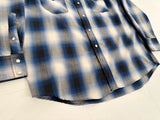 90s SIR Pendleton Shadow Plaid Western Shirt L Blue