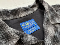 90s Pendleton Shadow Plaid Board Shirt M Black &Gray