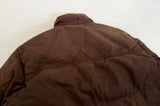 90s Timberland WeatherGear Leather Puffer Jacket L DeepBrown