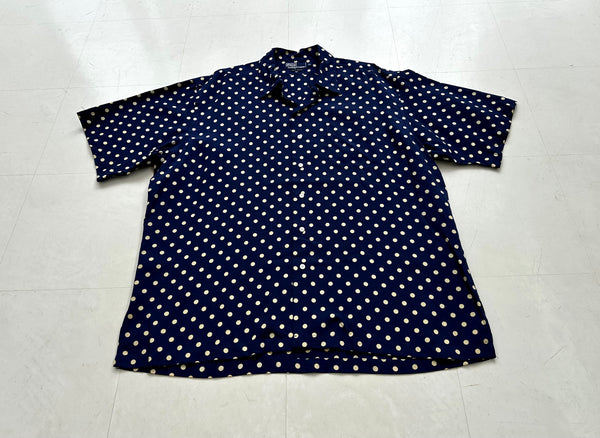 90s Polo Ralph Lauren Big Polka dot Rayon Loop Shirt XL