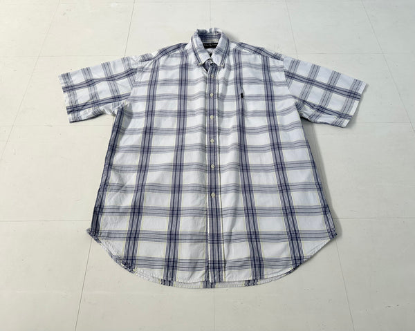 90s Polo Ralph Lauren BLAIRE Plaid BD Shirt L