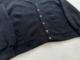 60s THANE Mohair Cardigan L Black