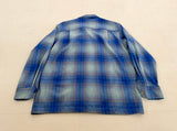 90s Pendleton Shadow Plaid Board Shirt M Blue
