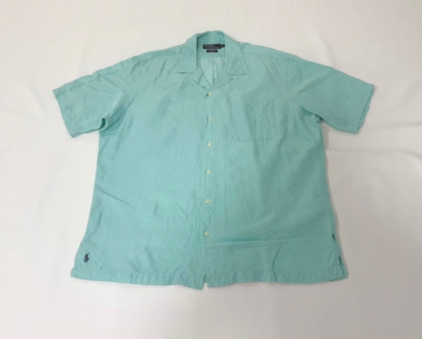 90s Polo Ralph Lauren CALDWELL Loop Shirt L TiffanyBlue