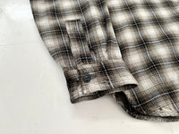 90s RRL Shadow Plaid Work Shirt L Mocha