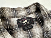 90s RRL Shadow Plaid Work Shirt L Mocha