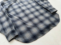 70s Pendleton Shadow Plaid Western Shirt L Gray