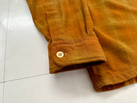 60s Woolshire Shadow Plaid Wool Loop Shirt M Orange