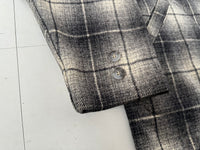50s Merrill Woolens Shadow Plaid Wool Jacket Black&White