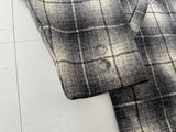 50s Merrill Woolens Shadow Plaid Wool Jacket Black&White
