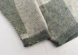 60s FORUM Mohair Panel Cardigan M LightGray&Olive