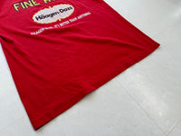 90s Haagen Dazs FINE HOST T shirt XL Red