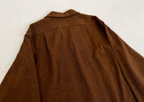 70s PENDLETON Plane Wool Loop Shirt L ChocolateBrown