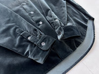 90s Polo Ralph Lauren ARMOND Velvet L/S Shirt XL Black