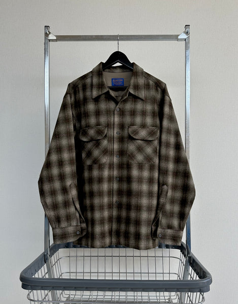 90s Pendleton Shadow Plaid Board Shirt L OD