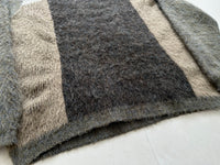 60s NATELSON BROTHERS CrewNeck Mohair Knit M Khaki