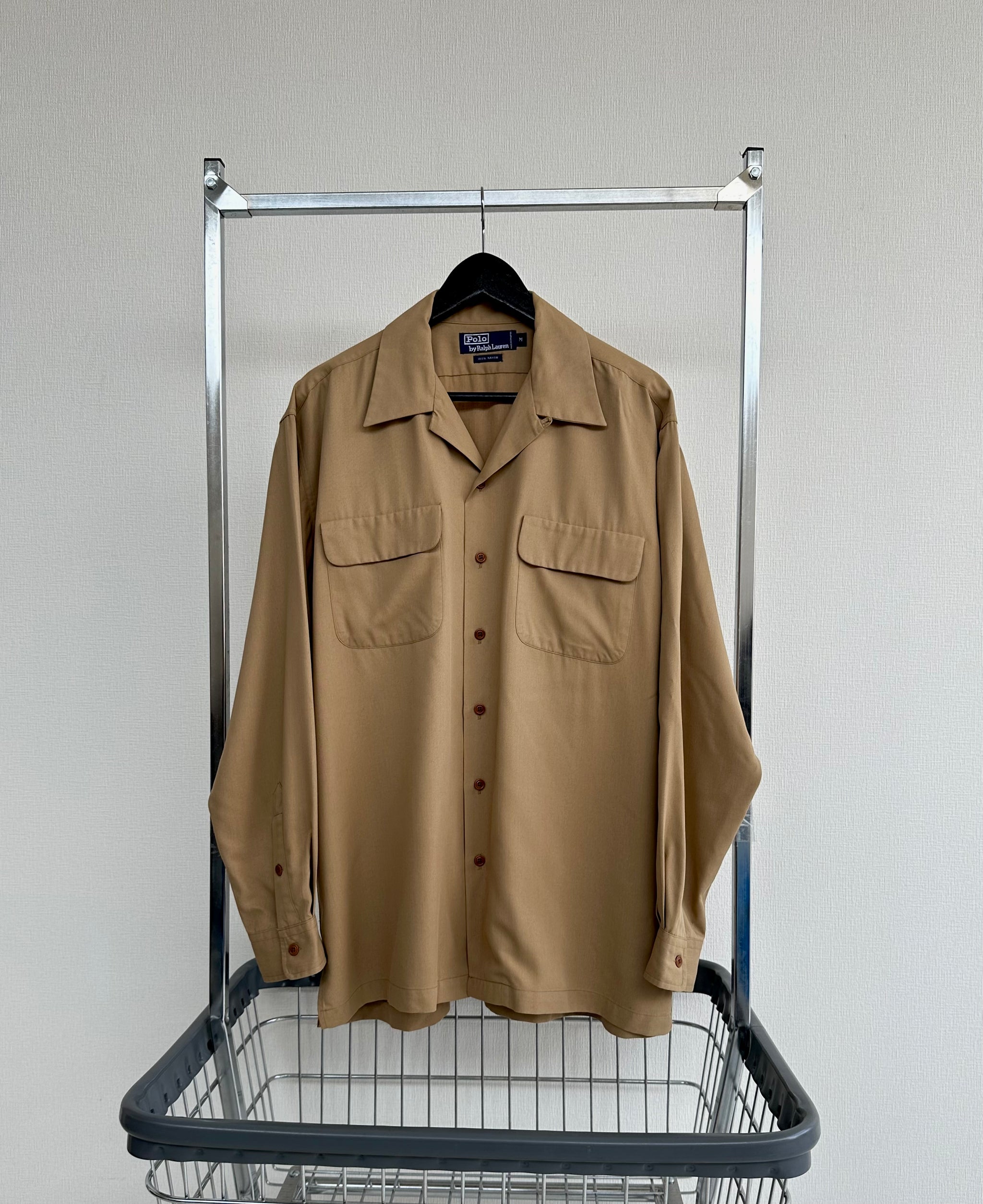 90s Polo RalphLauren Rayon Loop Shirt M Ivory – NO BURCANCY