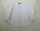90s Polo Ralph Lauren 100%Linen L/S Shirt M White