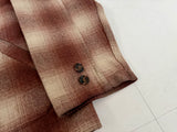 50s MERRILL Woolen Mills Shadow Plaid Wool Jacket L Brown