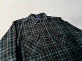 90s Pendleton Front Zip ShadowPlaid Jacket XL Green&Blue
