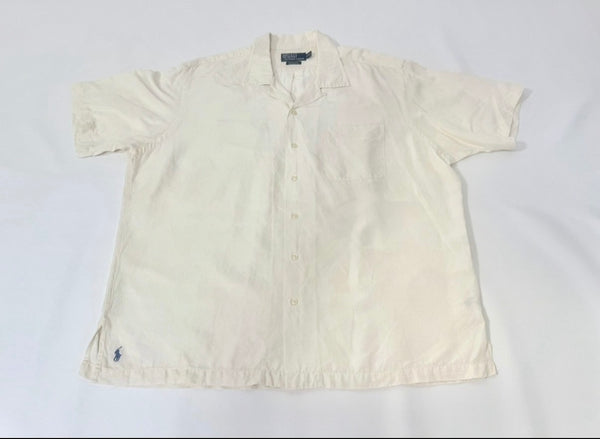 90s Polo Ralph Lauren CALDWELL Loop Shirt XL Off White
