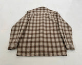 90s Pendleton Shadow Plaid Board Shirt M Brown&Ivory