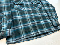60s Pendleton ShadowPlaid Board Shirt XL Green